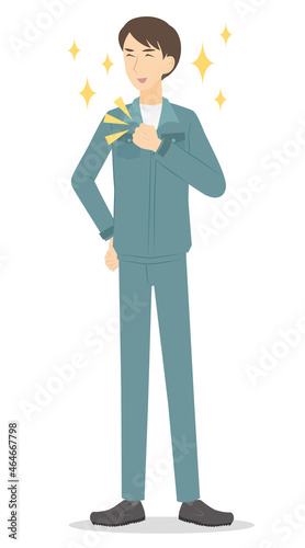 任せて安心ポーズの男性業者