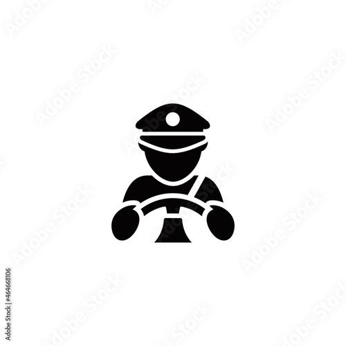 Car driver simple flat icon vector illustration