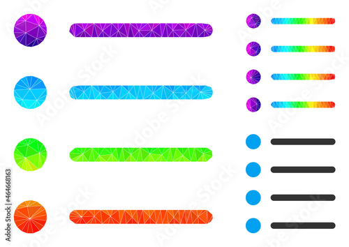 Fotografija Low-poly items icon with spectrum colored
