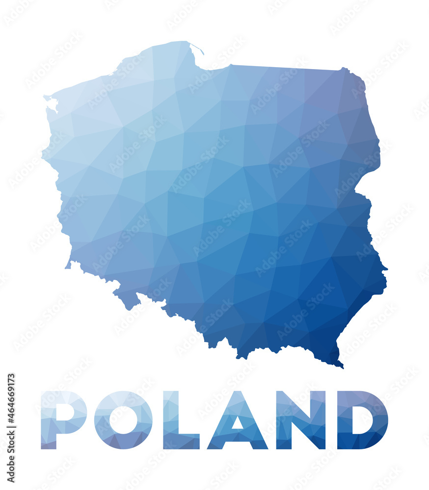 Low poly map of Poland. Geometric illustration of the country. Poland polygonal map. Technology, internet, network concept. Vector illustration. Low poly map of Poland. Geometric illustration of the country. Poland polygonal map. Technology, internet, network concept. Vector illustration.