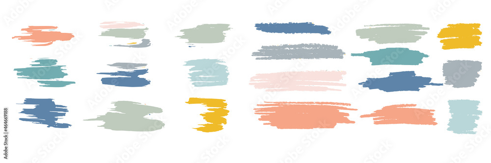 Big collection of grunge colorful paint, ink brush strokes. Brushes, lines, brush, strokes, grunge, dirty, backdrop. Grunge backgrounds set - stock vector.