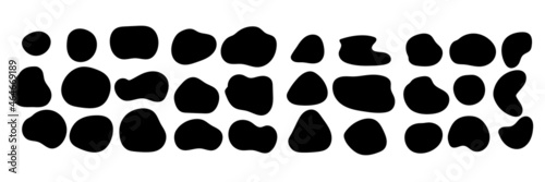 Abstract blotch shape. Liquid shape elements. Set of modern graphic elements. Fluid dynamical colored forms banner. Gradient abstract liquid shapes. Vector