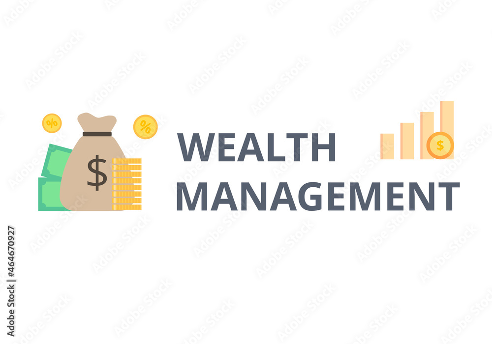 Fototapeta premium Wealth management vector. Investment and finance concept.
