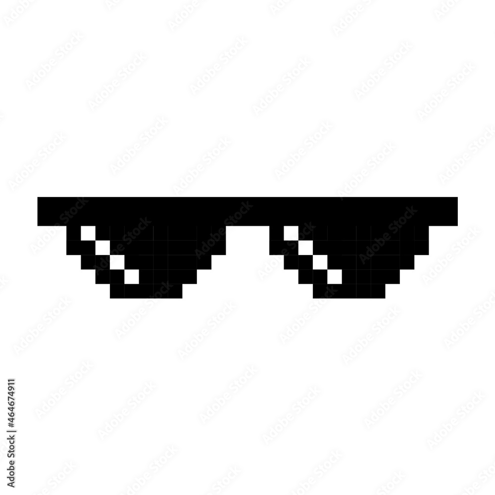 Glasses icon pop art. glasses illustration in pixel style. Vector illustration. Glasses icon pop art. glasses illustration in pixel style. Vector illustration.