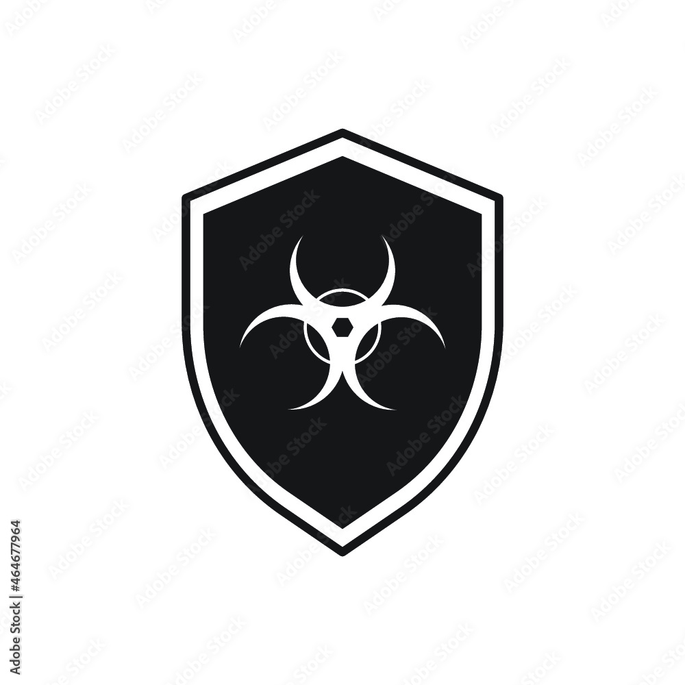 Fototapeta premium biological weapon protection icon on white background