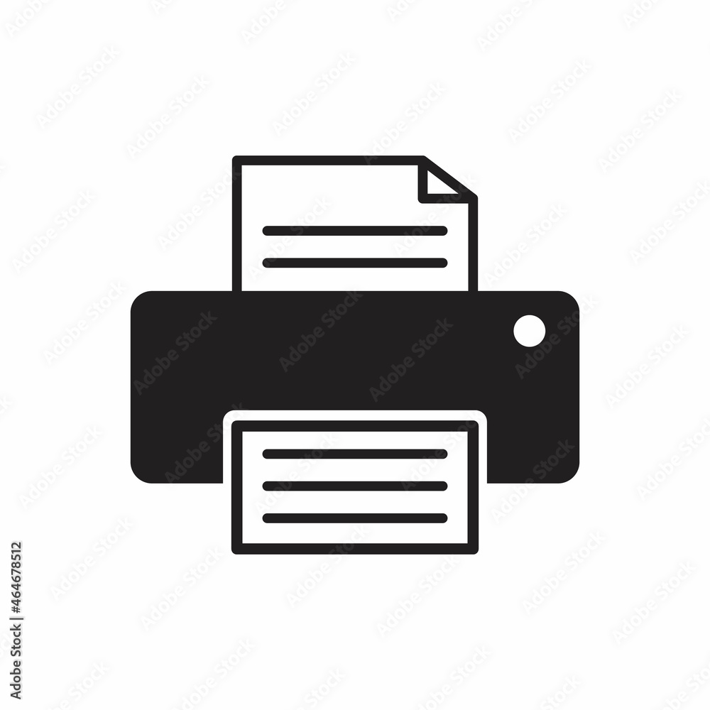 Printer icon flat illustration design isolated on white background Printer icon flat illustration design isolated on white background