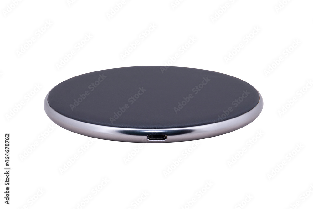 Wireless charging pad isolated on white background Wireless charging pad isolated on white background