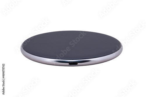 Wireless charging pad isolated on white background