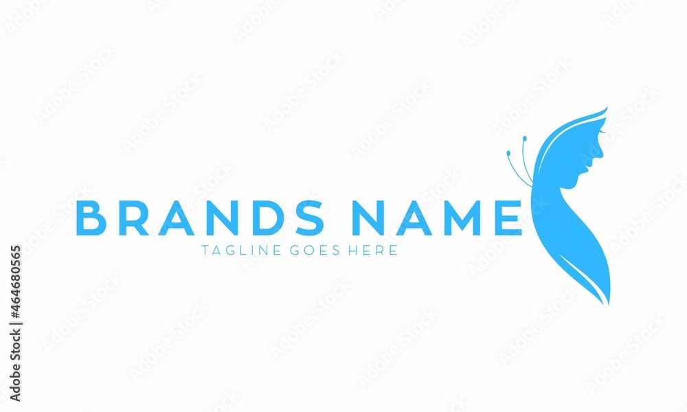 Butterfly lady logo design Butterfly lady logo design