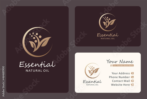 natural skin nutrition logo design, natural product icon.