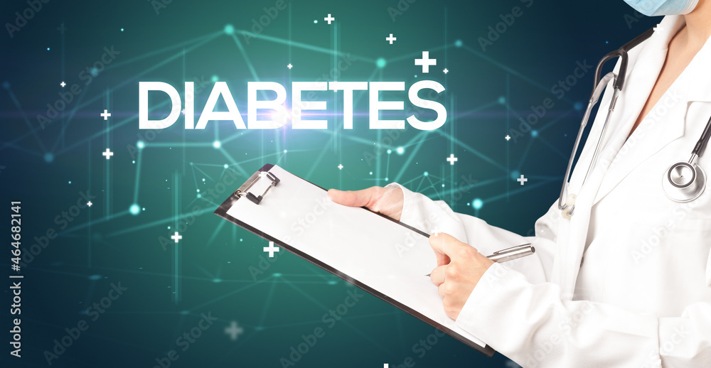 Doctor fills out medical record