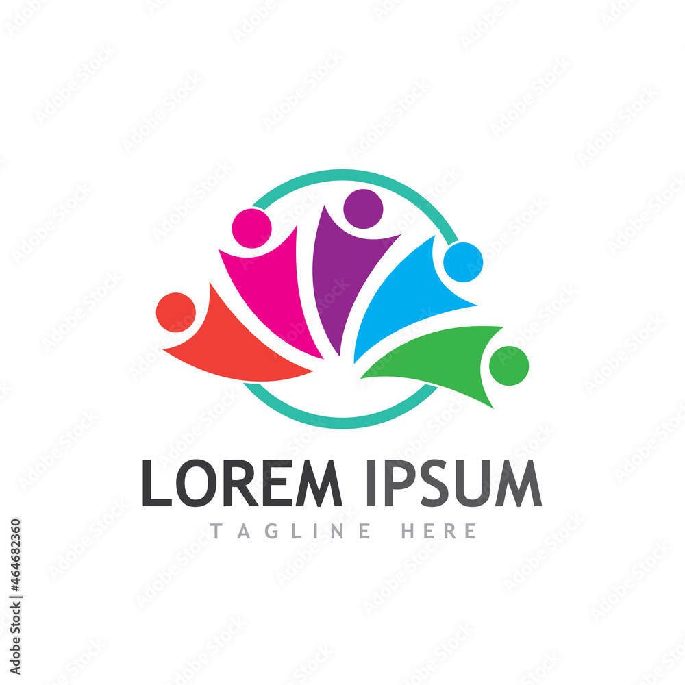 Community, network and social icon Community, network and social icon