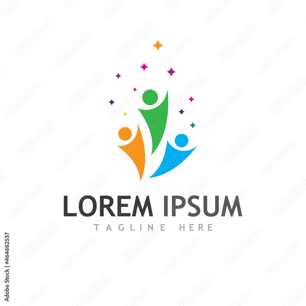 Community, network and social icon Community, network and social icon
