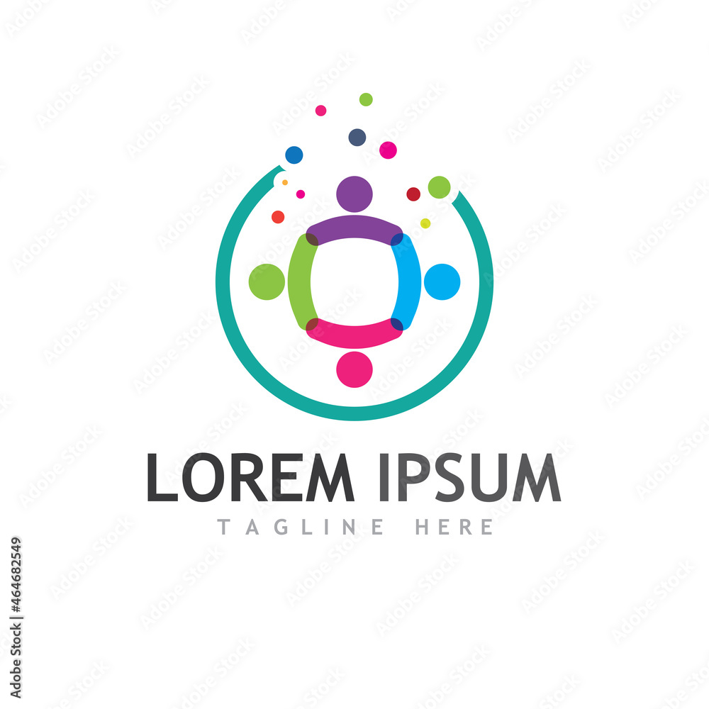 Community, network and social icon Community, network and social icon