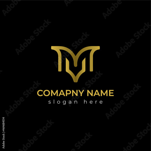 Letter m logo design template