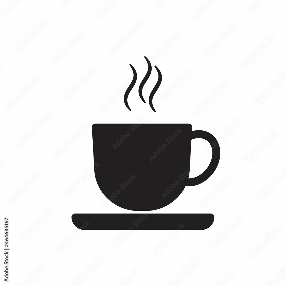 Cup of coffee icon on a white background Cup of coffee icon on a white background