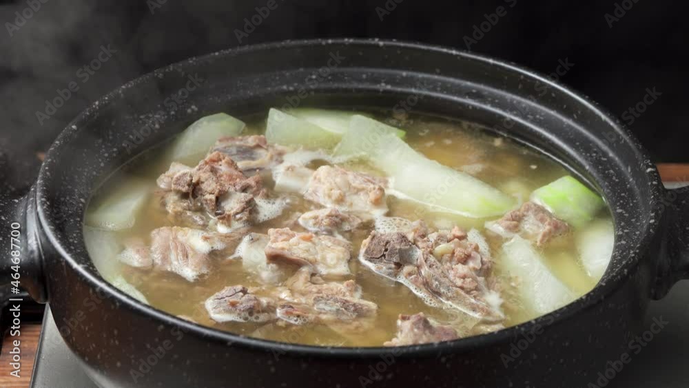 Traditional Chinese Soup, Winter Melon and Pork Ribs Soup Traditional Chinese Soup, Winter Melon and Pork Ribs Soup