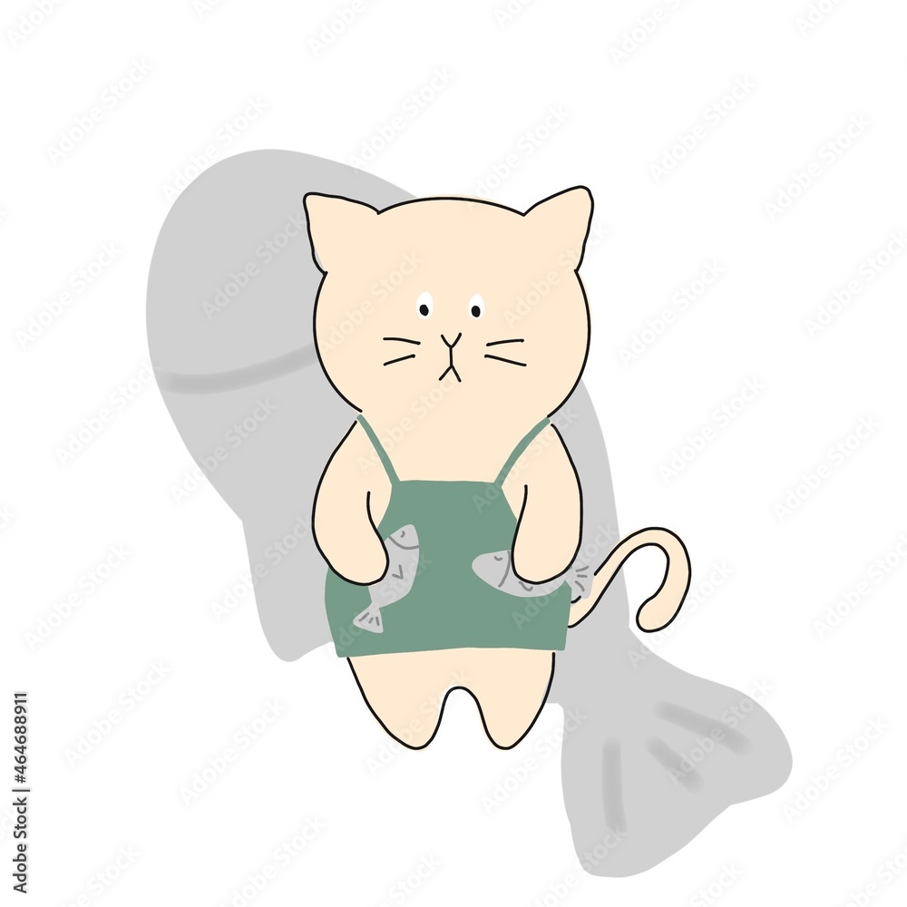 Obraz premium cooking cat and chef cat