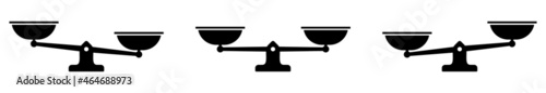 Scale icon set. Vector illustration