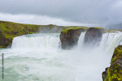 Godafoss falls in summer season view  Iceland
