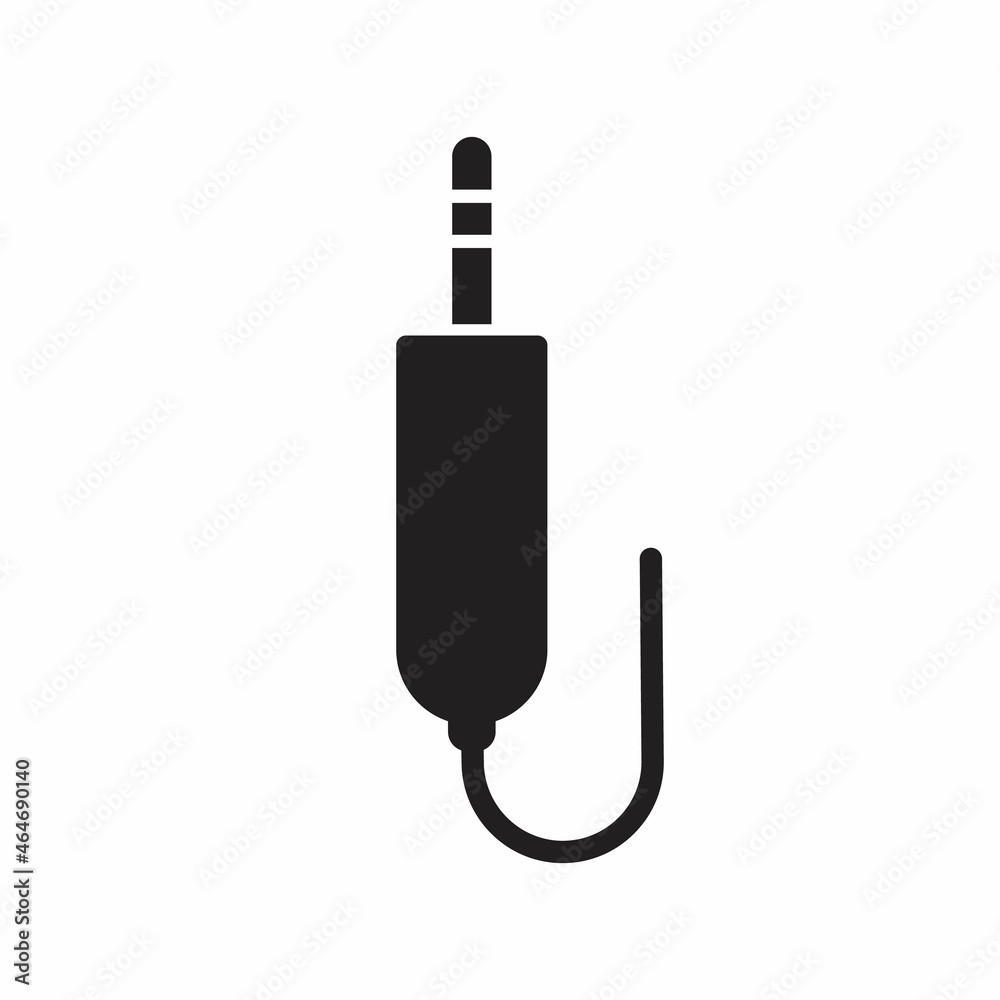 Audio plug icon design illustration Audio plug icon design illustration