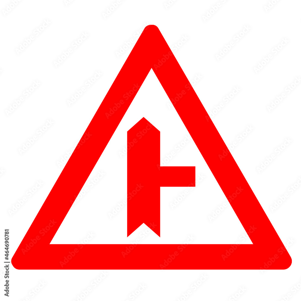 red triangle transportation road right cross red triangle transportation road right cross