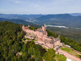 Pink Haut koenigsbourg Famous Castle in France, Alsace