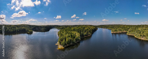 Panorama of Pierre percée lake in France 