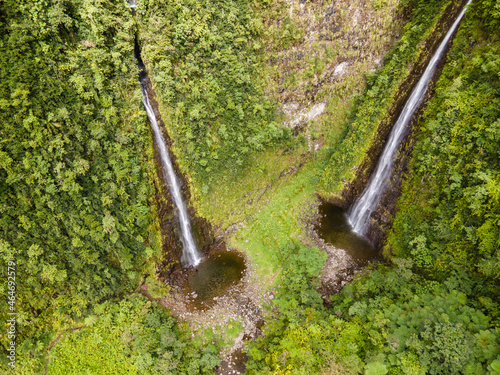 Bras d'Anette Waterfalls in Reunion island
