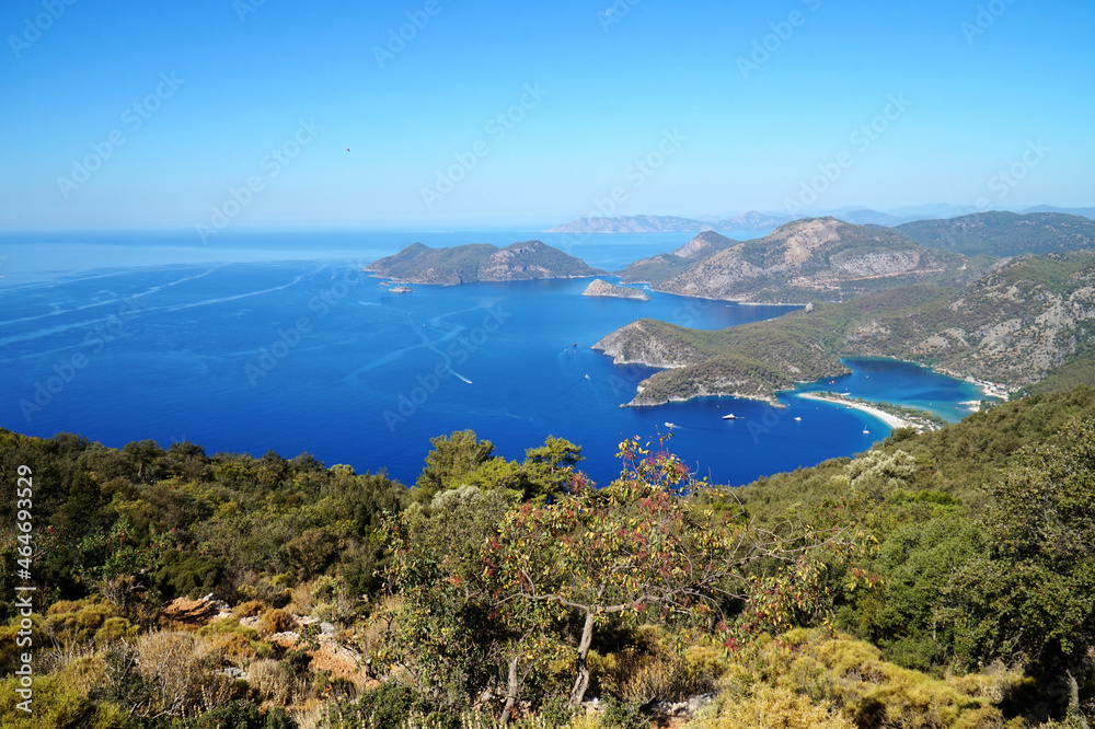 View of the beautiful bays along the Lycian Trail in southern Turkey.