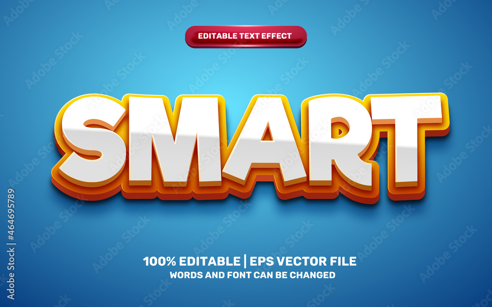 smart cartoon comic hero games 3d editable text effect