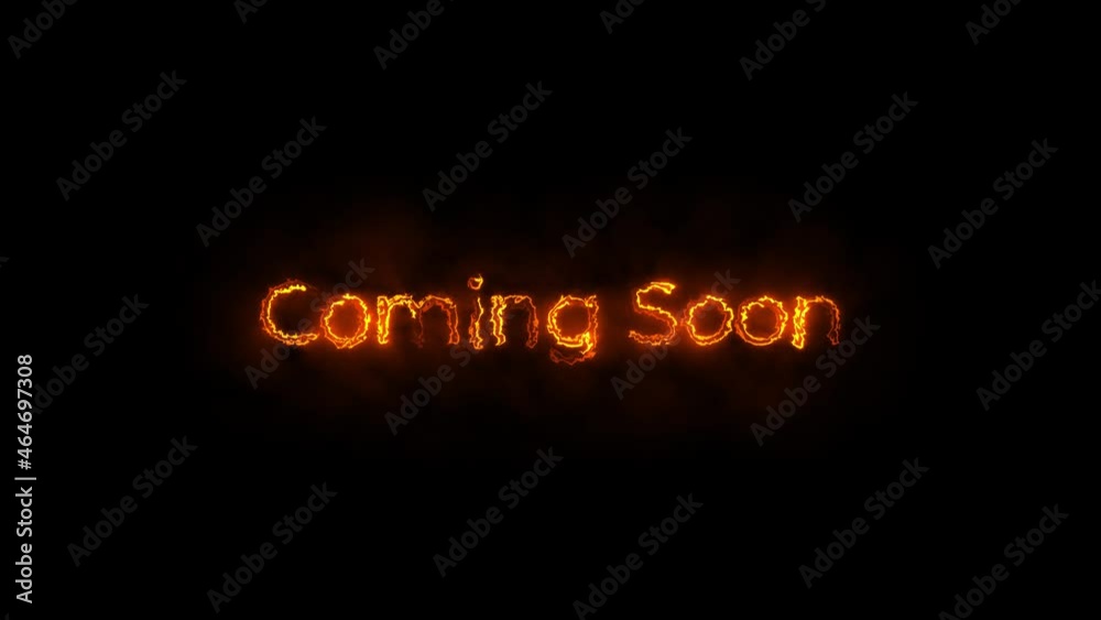Coming Soon Burning Fire Text Effect Coming Soon Burning Fire Text Effect