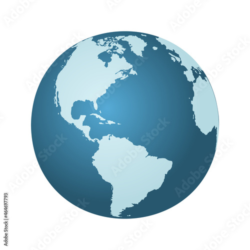 Volumetric planet earth icon Concept of global broadcasting