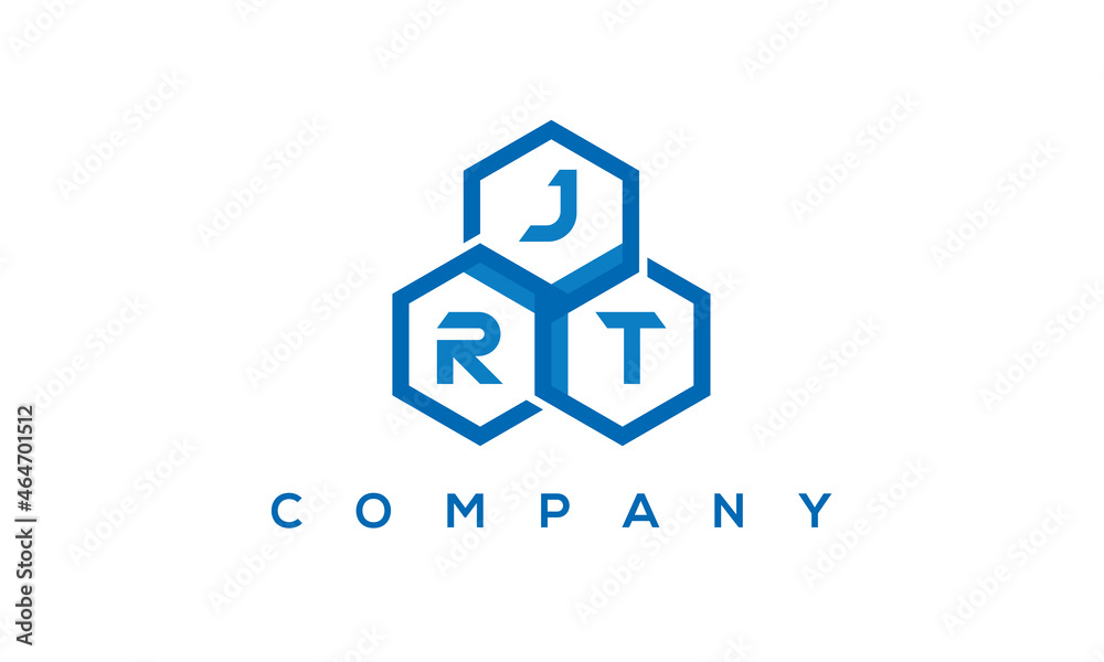 JRT three letters creative polygon hexagon logo JRT three letters creative polygon hexagon logo