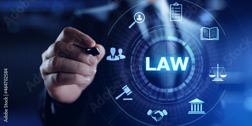 Labor law lawyer legal advocate business finance concept.