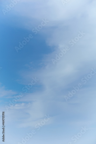 Blue sky with white cloud. Copy space.