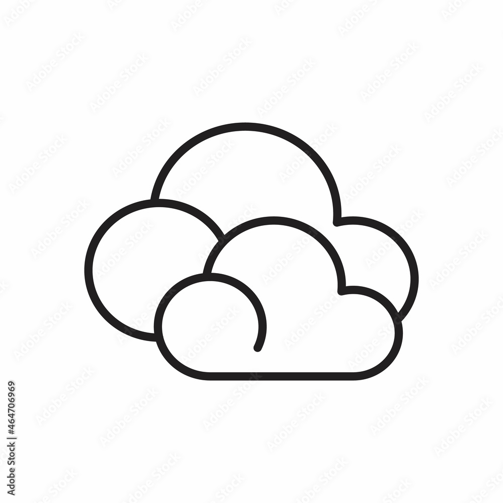 Weather Flat Icon : Very Cloudy Weather Flat Icon : Very Cloudy