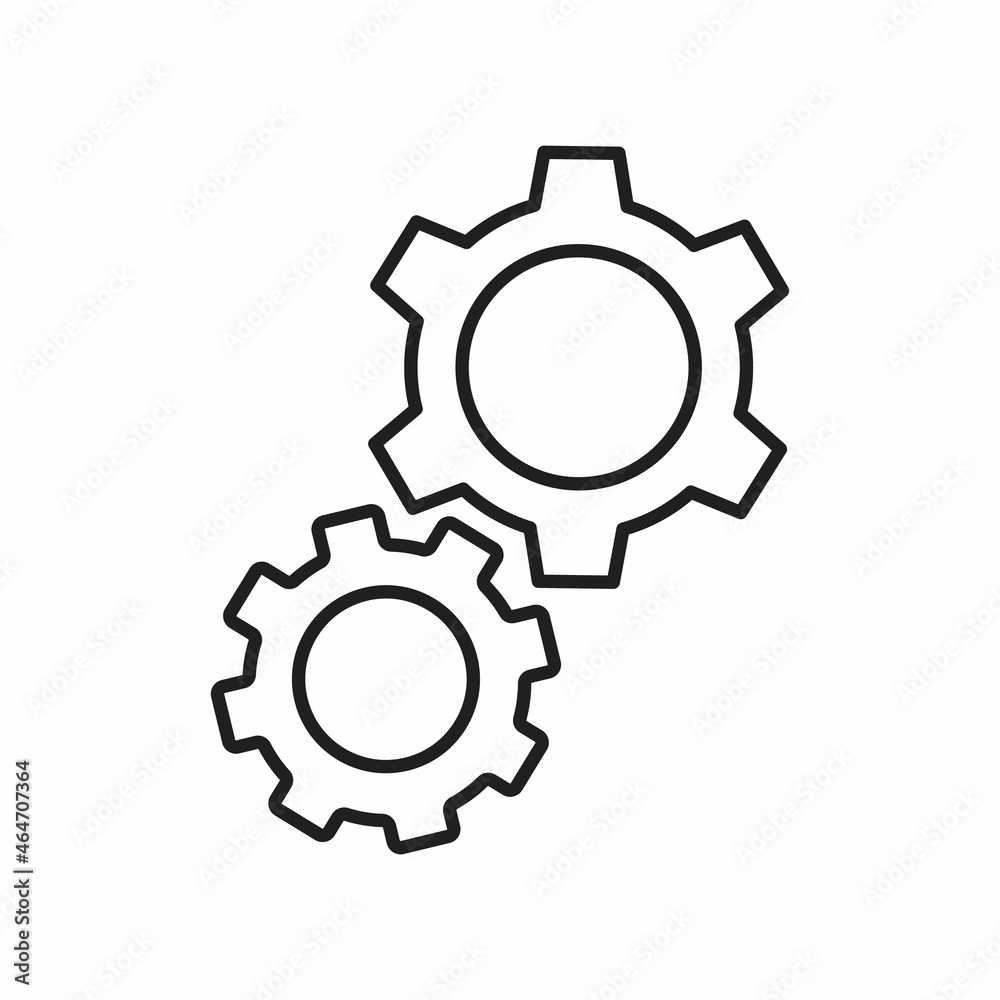 Gear Icon - Setting or Cog Sign and Symbol for Design