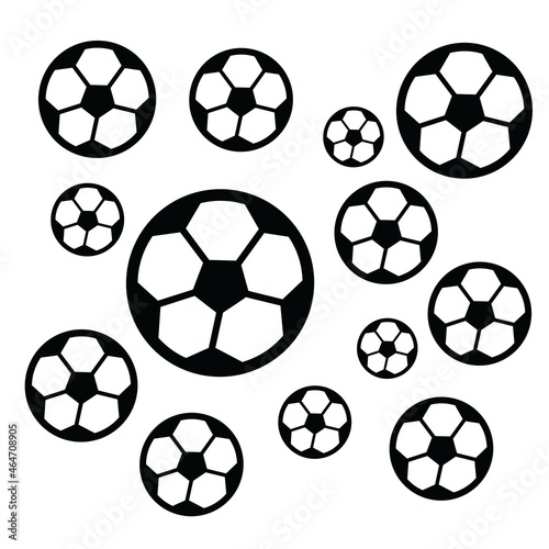 soccer ball seamless pattern black and white background vector design