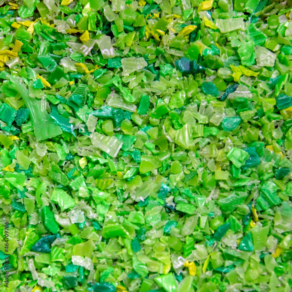 Background of plastic polymer flakes for recycling. Background of plastic polymer flakes for recycling.
