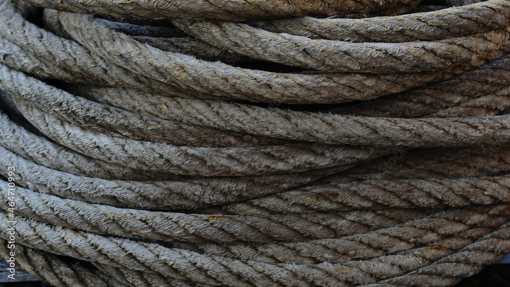 rope rolled and stacked as background rope rolled and stacked as background