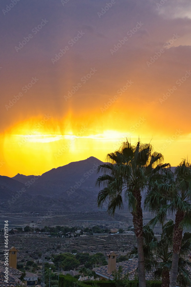 Sunset over the mountains