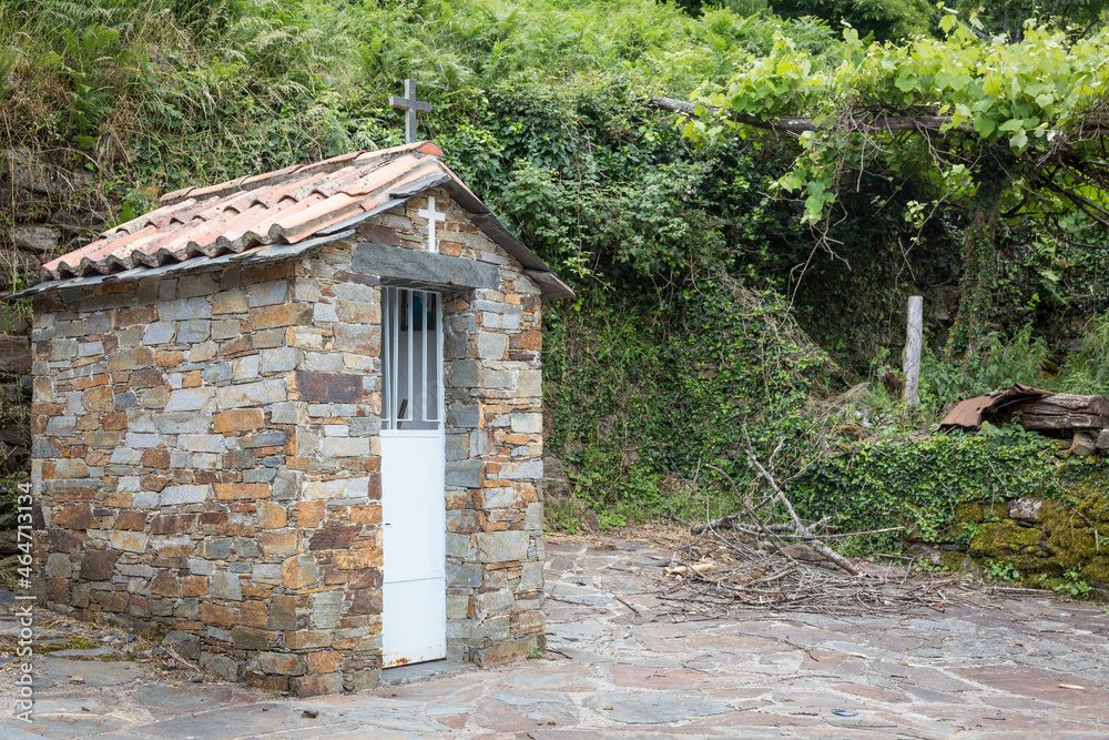 Alminha - Christian chapel at Candal Schist Village, Serra da Lousa, Lousa, Portugal Alminha - Christian chapel at Candal Schist Village, Serra da Lousa, Lousa, Portugal