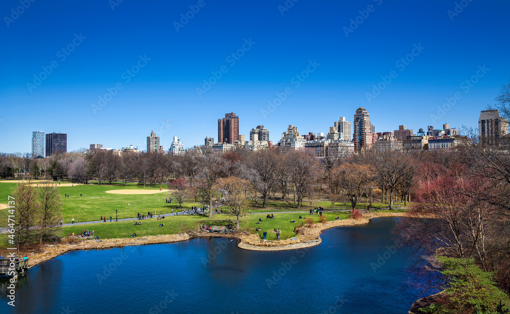 Great Lawn and Turtle Pond, Central Park, Manhattan, New York