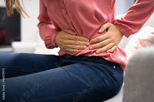 Sick Woman With Abdominal Pain
