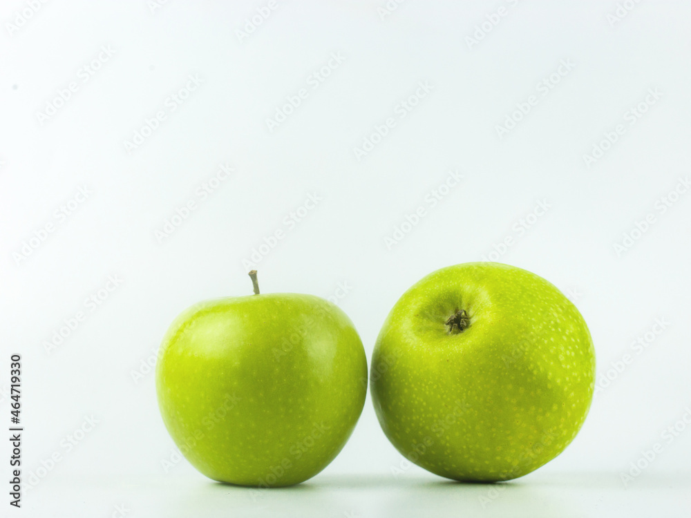 green apples on white background green apples on white background