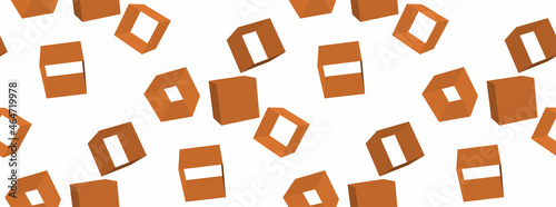 Cubes minimal brown, repeatable pattern.