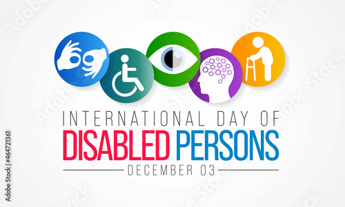 International Day of Persons with Disabilities (IDPD) is celebrated every year on 3 December. to raise awareness of the situation of disabled persons in all aspects of life. Vector illustration