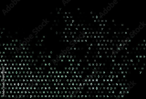 Dark blue vector template with isolated letters.