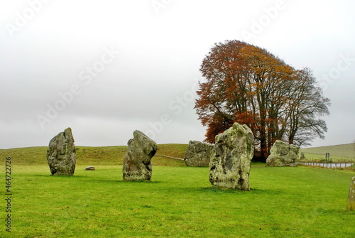 Neolithis stone circle in Avebury, England photo